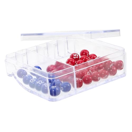 HEALSOPTHY Mini Lotteriemaschine mit Nahtlosen Lotteriekugeln Runde Zahlenbälle für Zufällige Ziehungen Pädagogisches zur Zahlen und Farberkennung Robustes Design für Vielseitige von HEALSOPTHY