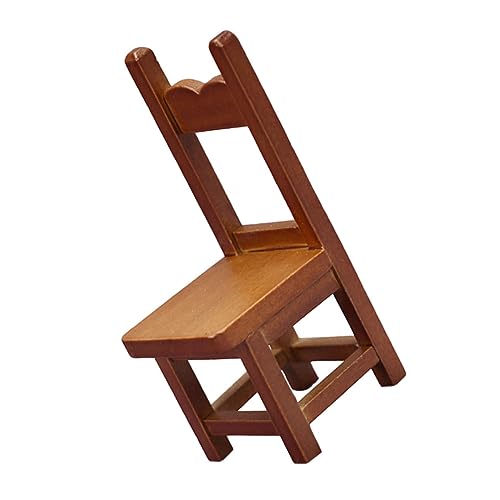 HEALSOPTHY Mini-Möbelstuhl Mini- puppenhausmöbel mini Sessel Miniature Chair Dollhouse Furniture Miniature Furniture Mini House Accessory Mini-Holzstuhl Kleines Hausdekor hölzern von HEALSOPTHY