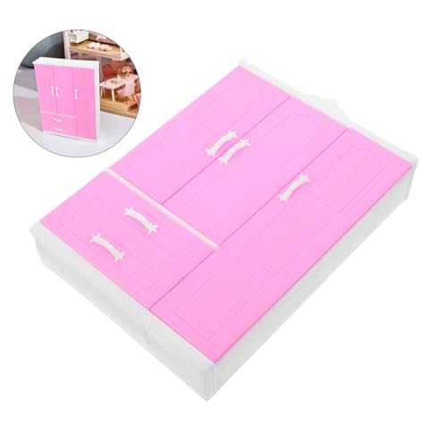 HEALSOPTHY Mini Princess Garderobe Möbel für Puppenhaus Miniatur Kleiderschrank Puppenschrank Schrank Zubehör für Feengärten Schlafzimmer-Puppenhausmöbel Plastik Rosa HEALSOPTHY Mini Princess Garderobe Möbel für Puppenhaus Miniatur Kleiderschrank Puppenschrank Schrank Zubehör für Feengärten Schlafzimmer-Puppenhausmöbel Plastik Rosa von HEALSOPTHY