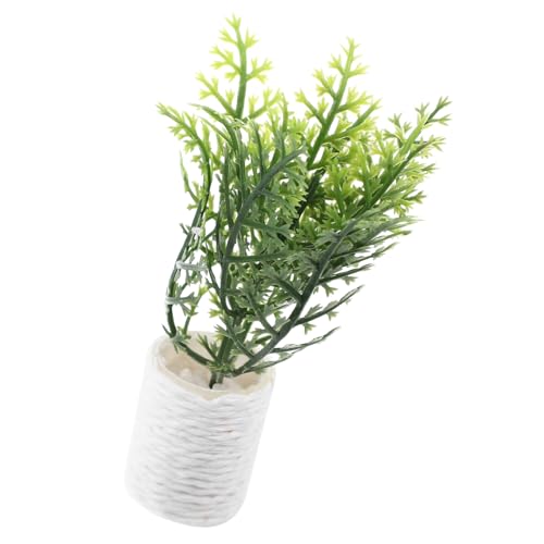 HEALSOPTHY Mini-Simulationsbonsai büro Dekoration Office Decoration Geschenkidee puppenhauszubehör klein zimmerpflanzen Miniaturmodell Einer Topfpflanze Miniatur Bonsai Miniaturdekor Plastik von HEALSOPTHY