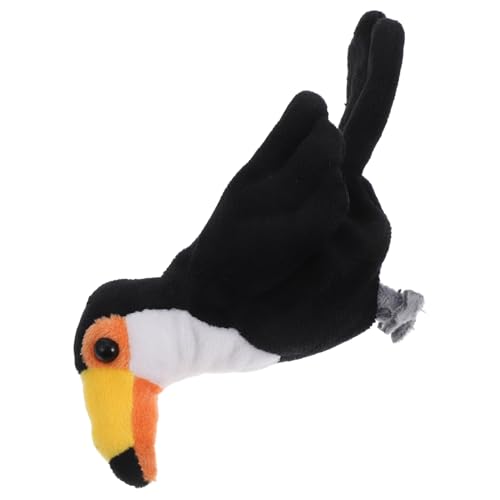 HEALSOPTHY Mini Vogel Fingerpuppe Kinderhandpuppen Fingerpuppen Plüschtier Handpuppe Handpuppe Tier Cartoon Tier Plüsch Handpuppe Fingertiere Puppen Pp Baumwolle Schwarz von HEALSOPTHY