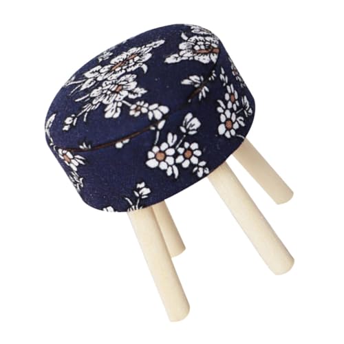 HEALSOPTHY Miniatur Barhocker Rund Stoffbezug Realistisches Puppenhaus Möbelstück Für Wohnzimmer Küche Präzise Maßstäblich Mini Hocker Für Kreatives Rollenspiel von HEALSOPTHY