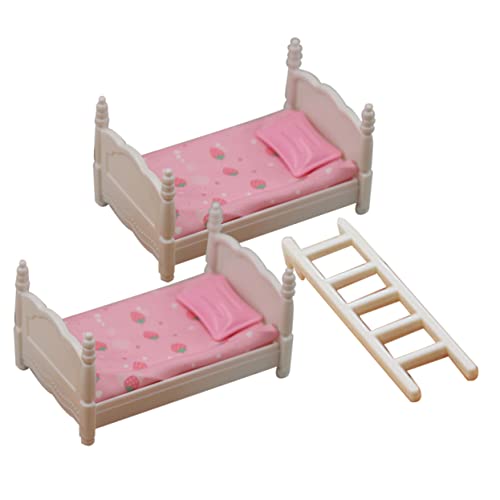 HEALSOPTHY Miniatur Bett für Puppenhaus Etagenbett Modell mit Kissen und Decken für Puppenmöbel für Mini Haus Deko und Kinderzimmer HEALSOPTHY Miniatur Bett für Puppenhaus Etagenbett Modell mit Kissen und Decken für Puppenmöbel für Mini Haus Deko und Kinderzimmer von HEALSOPTHY