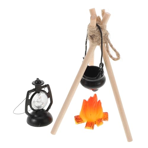 HEALSOPTHY Miniaturhaus-Camping-hängetopf Mit Mikro-Szene-brennholzmodell Und Mini-feuerstelle Für Puppenhaus-campingzubehör Und Winzige Hausornamente HEALSOPTHY Miniaturhaus-Camping-hängetopf Mit Mikro-Szene-brennholzmodell Und Mini-feuerstelle Für Puppenhaus-campingzubehör Und Winzige Hausornamente von HEALSOPTHY