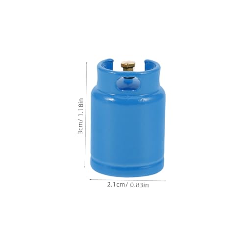 HEALSOPTHY Miniatur Gaszylinder Mini Küchenzubehör Puppenhaus Küchenmodell Dekoration Blau Realistische Miniaturküche Zubehör von HEALSOPTHY