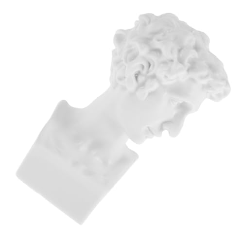 HEALSOPTHY Miniatur Griechische Büste aus Resin für Puppenhaus Deko Miniatur Skulptur Weiß David Figur Kunst Modell für Regale Schreibtisch Dekoration von HEALSOPTHY