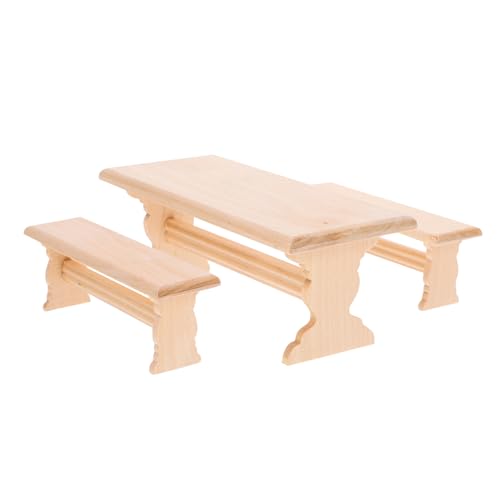 HEALSOPTHY Miniatur Holz Tisch Bank Set Puppenhausmöbel Langlebiges Holzmodell für Puppenhaus Schlafzimmer und Esszimmer Miniaturmöbel Zubehör für Kreative DIY Projekte HEALSOPTHY Miniatur Holz Tisch Bank Set Puppenhausmöbel Langlebiges Holzmodell für Puppenhaus Schlafzimmer und Esszimmer Miniaturmöbel Zubehör für Kreative DIY Projekte von HEALSOPTHY