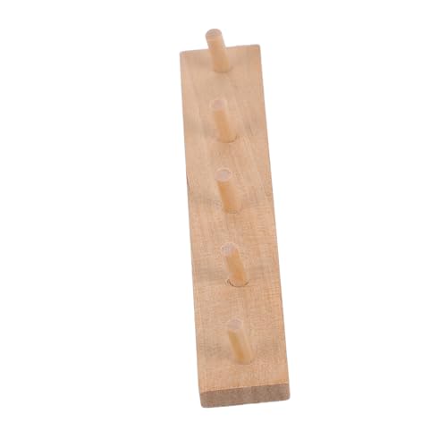 HEALSOPTHY Miniatur Holzwandhaken Puppenhaus Zubehör Langlebige Kleine Wandhaken Multifunktionale Miniaturhaken für Schlüssel und Dekoration Detailgetreues Mini Hauszubehör von HEALSOPTHY