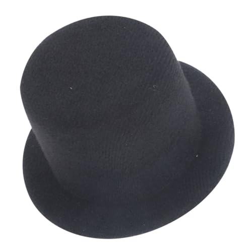 HEALSOPTHY Miniatur Mini Zylinderhut Schwarz Handgefertigt Puppenhut für DIY Doll House Accessories Party Dekoration Cosplay Zubehör von HEALSOPTHY