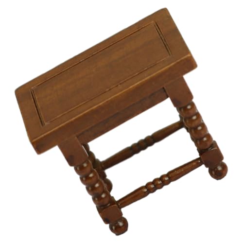 HEALSOPTHY Miniatur Möbel Modell aus Birkenholz Mini Tee Tisch für Puppenhaus Glatte Oberfläche Langlebig Realistische Kleine Hausdekoration Detailreich Kreative Mikro Szene für von HEALSOPTHY