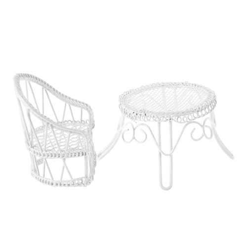 HEALSOPTHY Miniatur Möbel Set Mini Garten Tisch Stuhl Set Vielseitig Dekorativ Praktisch für Puppenhaus Desktop Zubehör Kleine Landschaft Deko HEALSOPTHY Miniatur Möbel Set Mini Garten Tisch Stuhl Set Vielseitig Dekorativ Praktisch für Puppenhaus Desktop Zubehör Kleine Landschaft Deko von HEALSOPTHY