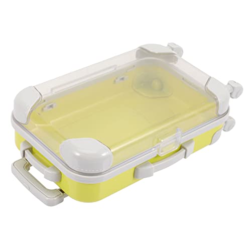 HEALSOPTHY Miniatur Puppenkoffer Mini Rollkoffer Koffer Ornament Reise Zubehör Kompakt Robust Lebensecht Niedlich Gelb Grün von HEALSOPTHY