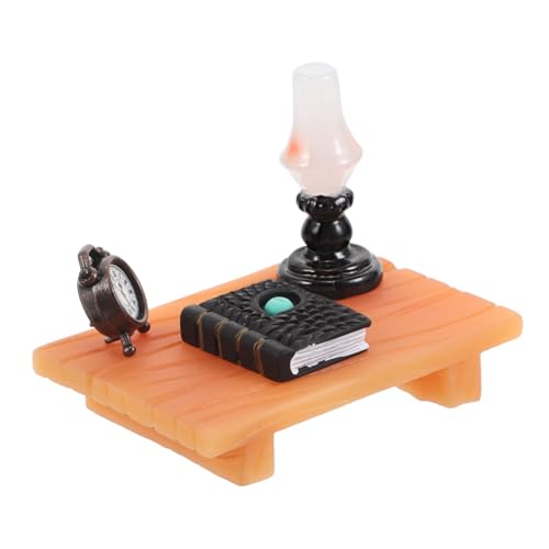 HEALSOPTHY Miniatur Schreibtisch und Buchset für Puppenhaus Detailgetreues DIY Modell mit Wecker und Lampe Kompakte Dekoration für Kleine Räume Accessoires für Puppenhausliebhaber HEALSOPTHY Miniatur Schreibtisch und Buchset für Puppenhaus Detailgetreues DIY Modell mit Wecker und Lampe Kompakte Dekoration für Kleine Räume Accessoires für Puppenhausliebhaber von HEALSOPTHY