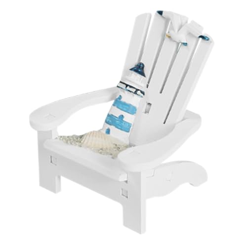 HEALSOPTHY Miniatur Strandstuhl Modell Realistische Weiße Liege aus Sicherem Material Leichte Miniatur Deko für Puppenhaus Tischdekoration Vielseitig für Micro Landschaft und von HEALSOPTHY