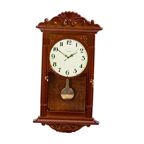 HEALSOPTHY Miniatur-Vintage-römische Uhr Puppenhausmöbel Miniatur Puppenhaus Uhr Puppenhauszubehör Mini-Uhren Miniaturmöbel Puppenmöbel Puppenstubenmöbel Brown Metall von HEALSOPTHY
