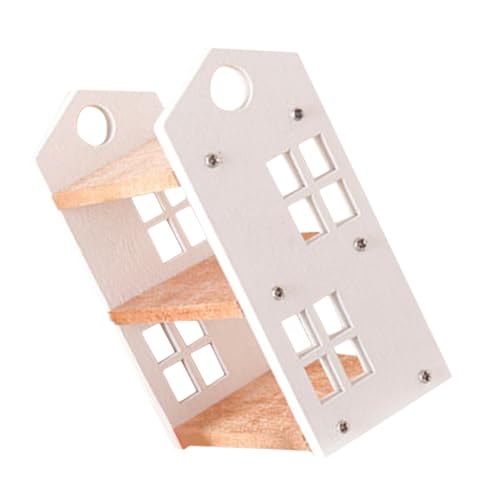HEALSOPTHY Miniaturen-Ausstellungsregal Dollhouse Zubehör Kleinregal für Mini Regal Filigrane Mini-Möbel Miniatur-Bücherregal-Ornament Miniatur-Bücherregal aus Holz hölzern von HEALSOPTHY