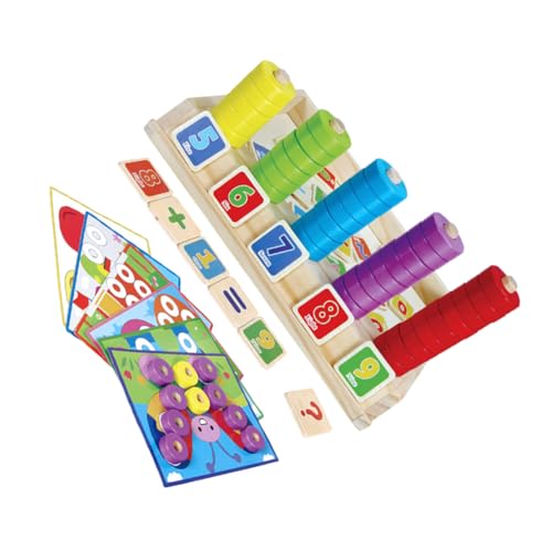 HEALSOPTHY Montessori Holzbaukasten Pädagogisches Lernspielzeug Ab Jahre mit Zahlenpuzzle Farbigen Bauklötzen Fördert Feinmotorik Kognitive Fähigkeiten und Hand Auge koordination von HEALSOPTHY