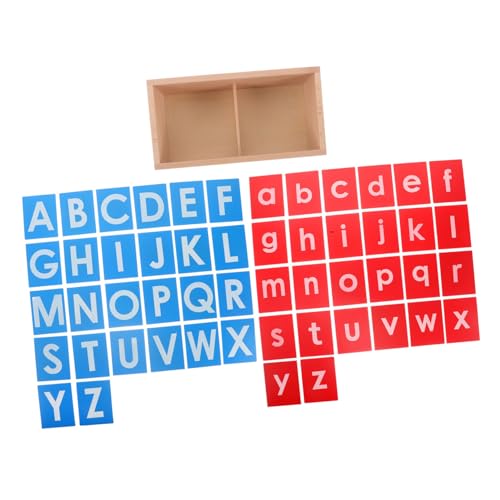 HEALSOPTHY Montessori Lernspielzeug Holz Alphabet Brett Sandpapier Buchstaben für Vorschule Mädchen Fühlbare Sprachförderung Sicher Pädagogisch für Kindergarten und Zuhause von HEALSOPTHY