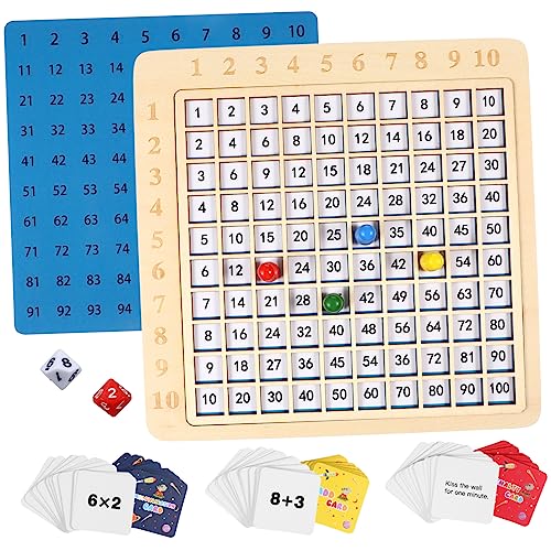 HEALSOPTHY Montessori Lernspielzeug Set Interaktives Holzspielzeug für Vorschulkinder Mathe Multiplikation Addition Fördert Kognitive Fähigkeiten und Farberkennung für Spieler und von HEALSOPTHY
