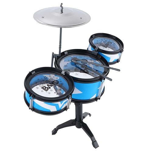 HEALSOPTHY Musikspielzeug für Lustiges Schlagzeugspielzeug für Jungen Hochwertigem Frühe Musikalische Bildung Sky Blau HEALSOPTHY Musikspielzeug für Lustiges Schlagzeugspielzeug für Jungen Hochwertigem Frühe Musikalische Bildung Sky Blau von HEALSOPTHY