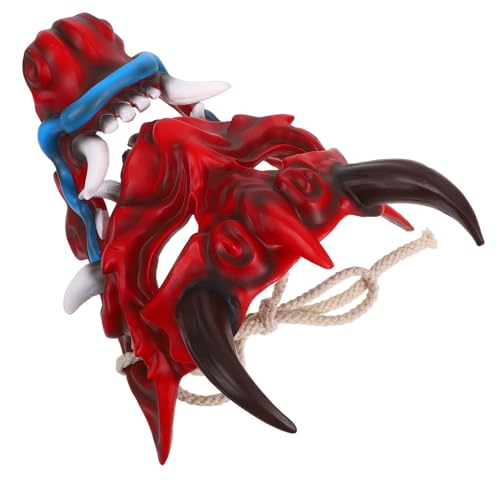 HEALSOPTHY Oni Maske Halloween Erwachsene Teufel Cosplay Maske mit Hörnern Leicht und Langlebig für Kostümparty und Maskenball HEALSOPTHY Oni Maske Halloween Erwachsene Teufel Cosplay Maske mit Hörnern Leicht und Langlebig für Kostümparty und Maskenball von HEALSOPTHY