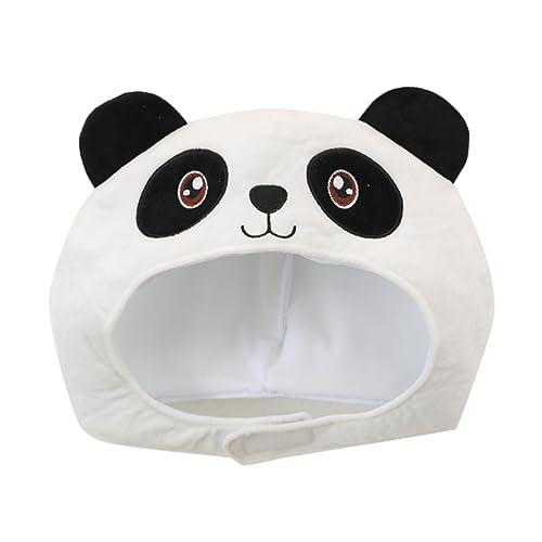 HEALSOPTHY Panda-Kopfbedeckung Hasenmützen Plüsch Hut mit Hasenohren Kappe Neonhut tiermütze tierkostüme party dekoration Tierohren Performance-Hut-Requisite festliche Kopfbedeckung Weiß von HEALSOPTHY