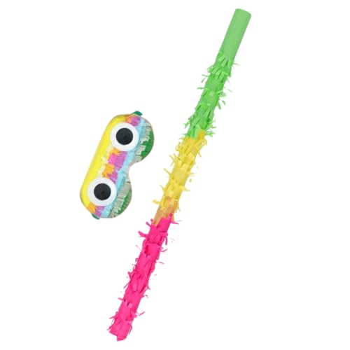 HEALSOPTHY Party Pinata mit und Augenbinde Bunte Deko und Geburtstagsfeier Zubehör für Erwachsene Lustiges für Feierlichkeiten und Festlichkeiten von HEALSOPTHY