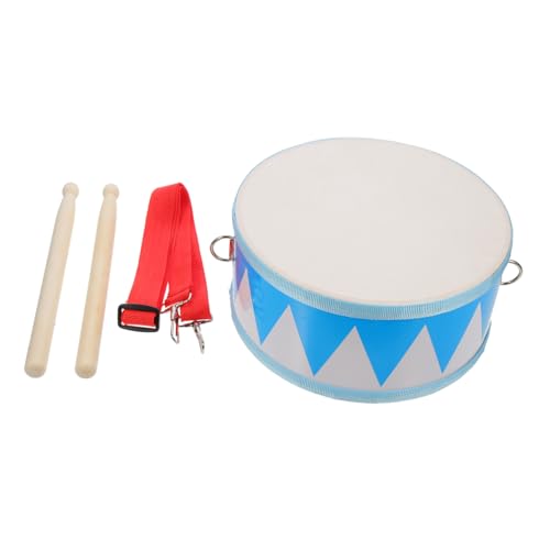 HEALSOPTHY Percussion Snare Drum Schlagzeug Lernspielzeug Doppelseitig Musikinstrument Spielspaß Blau für Kleinkinder Hand Auge Koordination und Hörvermögen von HEALSOPTHY