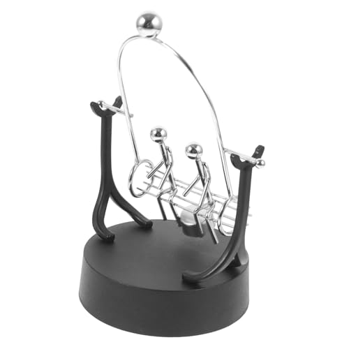 HEALSOPTHY Permanent Schreibtisch Zappelspielzeug Wohnkultur Bewegung Ewig Desktop EIN Perpetuum-Motion-Instrument Heimdekoration Haushaltshandwerk Kreative Ornament Plastik Silver von HEALSOPTHY
