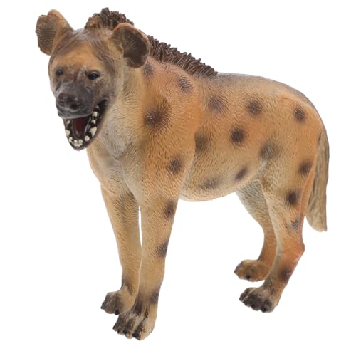 HEALSOPTHY Plastik Hyänenmodell Realistische Wildtierfigur Miniatur Desktop Deko Pädagogisches Kognitives Kinderspielzeug für Jungen Mädchen Ab Jahren von HEALSOPTHY