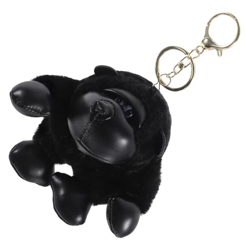 HEALSOPTHY Plüsch Gorilla Schlüsselanhänger Kuscheliges Stofftier Anhänger für Rucksack Tasche Deko Weicher Gorilla Anhänger Schwarz Niedlich Zubehör von HEALSOPTHY
