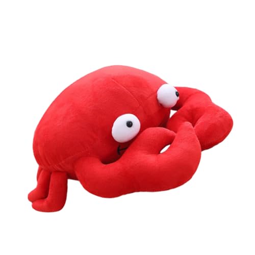 HEALSOPTHY Plüsch Krabbenfigur Rotes Stofftier Kuschelkissen Sicher PP Baumwolle Sofa Dekoration HEALSOPTHY Plüsch Krabbenfigur Rotes Stofftier Kuschelkissen Sicher PP Baumwolle Sofa Dekoration von HEALSOPTHY