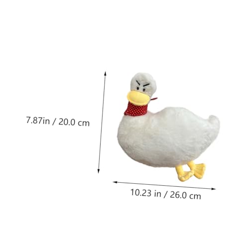 HEALSOPTHY Plüsch Kuscheltier Ente Weiß Niedliches und Dekoratives Sofa Kissen Weiches Plüschspielzeug für Mädchen Flauschiges Schmusekissen Lustiger Dekoartikel für Zuhause von HEALSOPTHY