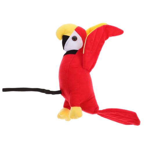 HEALSOPTHY Plüsch Papagei für Schulter Künstliches Vogelspielzeug als Piraten Kostümzubehör für Cosplay und Themenpartys von HEALSOPTHY