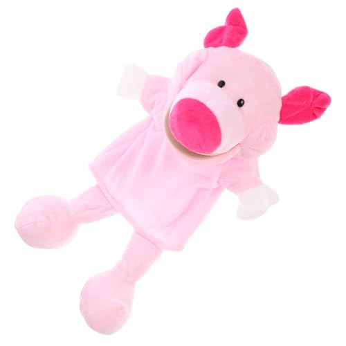 HEALSOPTHY Plüsch Schwein Handpuppe Kuscheltier Stofftier Interaktive Tierhandpuppe für Storytelling Rollenspiel Lehrspielzeug von HEALSOPTHY