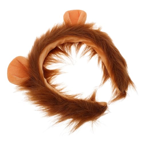 HEALSOPTHY Plüsch Stirnband Kostüm Haarreif mit Mähne für Fasching Karneval Kindergarten Aufführung Tierkostüm Mädchen Halloween Party Zubehör von HEALSOPTHY