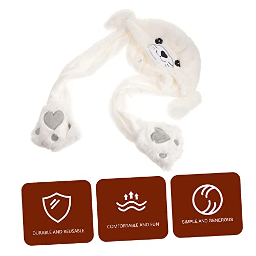 HEALSOPTHY Plüsch Tiermütze mit Beweglichen Ohren Wärmender Hut für Party Kostüm Lustige Tierohren Mütze für Karneval Halloween Weihnachten und Geburtstagsfeier von HEALSOPTHY