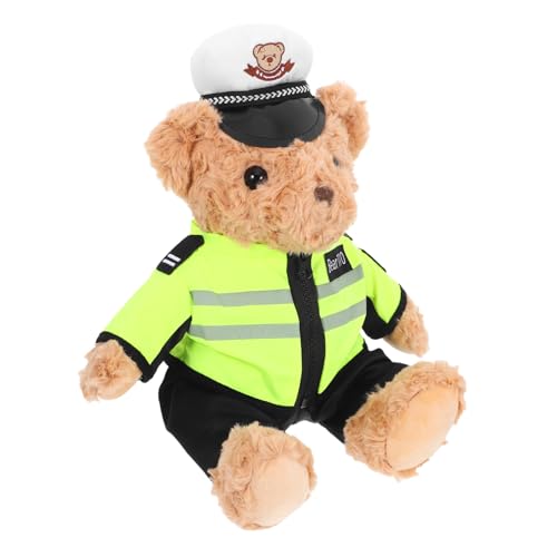 HEALSOPTHY Plüschbär Polizei Kuscheltier Verkehrssicherheits Jungen Mädchen Junge Mädchen von HEALSOPTHY