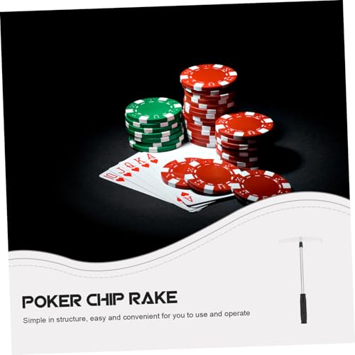 HEALSOPTHY Praktischer Poker Chip Rake Teleskopstange aus Hochwertigem Material Langlebiger Chipsammler für Kartenzimmer und und Einfach zu Bedienen Teiliges von HEALSOPTHY
