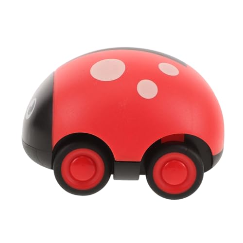 HEALSOPTHY Pull Back Auto für Kleinkinder Kleines Reibungsauto in Marienkäfer Form Robustes mit Interaktivem Doppel Aufziehmotor als Partygeschenk und Reisespielzeug von HEALSOPTHY