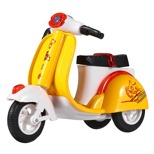 HEALSOPTHY Pull-Back-Motorrad kindermotorrad motorräder детские игрушки klassisches Motorradmodell Leichtmetall-Motorradmodell Motorrad zum Zurückziehen Legierung Yellow von HEALSOPTHY