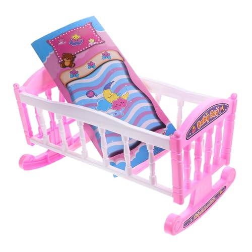 HEALSOPTHY Puppen-Shaker Krippe Puppenhausmöbel Puppen für Mädchen kinderwiege für kinderbet etagenbett dollhaus Mini-Puppenbett Mädchen Hausspielzeug Plastik HEALSOPTHY Puppen-Shaker Krippe Puppenhausmöbel Puppen für Mädchen kinderwiege für kinderbet etagenbett dollhaus Mini-Puppenbett Mädchen Hausspielzeug Plastik von HEALSOPTHY