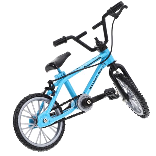 HEALSOPTHY Puppenhaus Kleines Fahrrad Mini Fahrräder Zyklus Puppenhauszubehör Modellmaßstab Winzig Kleines Fahrradmodell Kleines Künstliches Fahrrad Kleines Mountainbike Legierung Blue von HEALSOPTHY