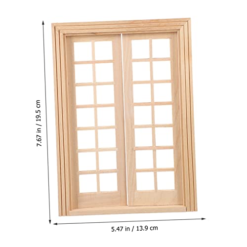 HEALSOPTHY Puppenhaus Zubehör DIY Möbel Dekoration Fenster Holzspielzeug für Puppenhausgestaltung von HEALSOPTHY