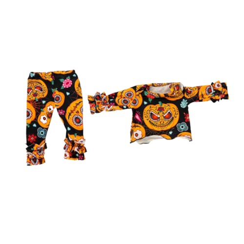 HEALSOPTHY Puppenkleidung Halloween Kürbis Muster Puppenoutfit für Mädchen Geeignet für Puppen Kindergeburtstag Kostüm HEALSOPTHY Puppenkleidung Halloween Kürbis Muster Puppenoutfit für Mädchen Geeignet für Puppen Kindergeburtstag Kostüm von HEALSOPTHY