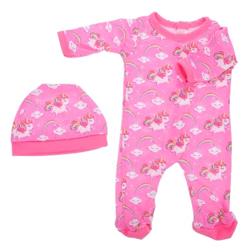 HEALSOPTHY Puppenkleidung mit Mütze Reborn Doll Romper Einteiliges Design für Puppen Mädchen Zubehör für Kreatives Ankleiden und Dekoration von HEALSOPTHY