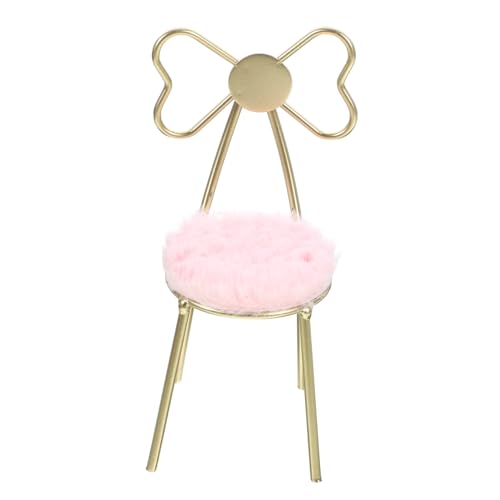 HEALSOPTHY Puppenstuhl bastelzeug handwerkskunst bügelstuhl Miniaturstuhl House Decoration stühle Dekoration puppenaugen stuhlhussen Puppenmöbel Miniatur-Stuhlmöbel Dolly- - Eisen von HEALSOPTHY