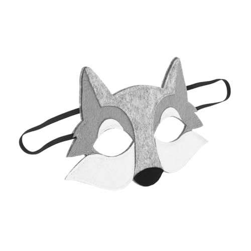 HEALSOPTHY Realistische Filz Wolf Maske Cosplay Tiermaske für Halloween Party Kostüm Gesicht Verkleidung Leicht und Bequem für Maskerade und Tierpartys von HEALSOPTHY