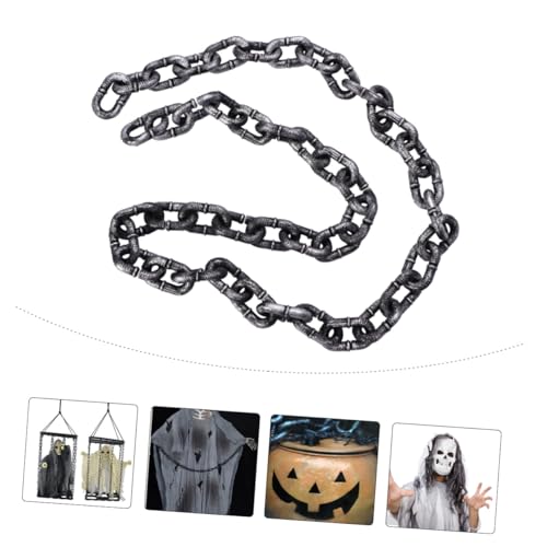 HEALSOPTHY Realistische Halloween Deko Simulations Eisenkette aus Leichtem Kunststoff für Kostüm Gefangene und Partydekoration mit Rostigem Vintage Look Vielseitig für Karneval Weihnachten von HEALSOPTHY