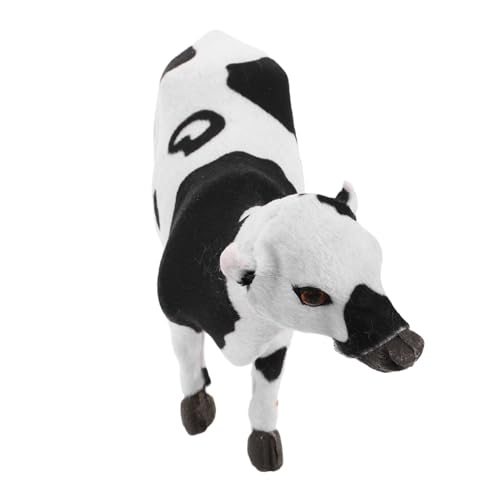 HEALSOPTHY Realistische Kuh Figur Tiermodell aus Resin Detailgetreues Bauernhof Tier für Kleinkinder Pädagogisches Lernspielzeug und Kreative Deko für Kinderzimmer von HEALSOPTHY